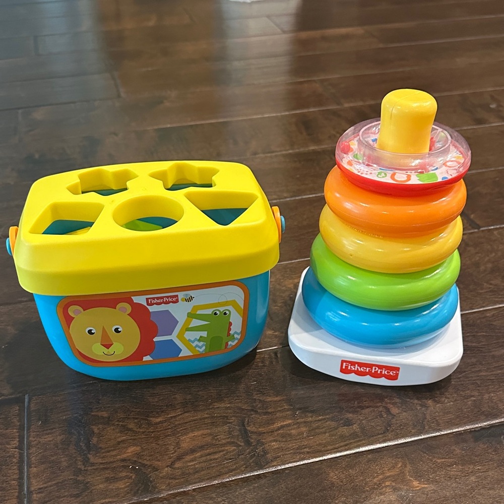 Fisher-Price Bright Shape Sorter and Stacking Rings